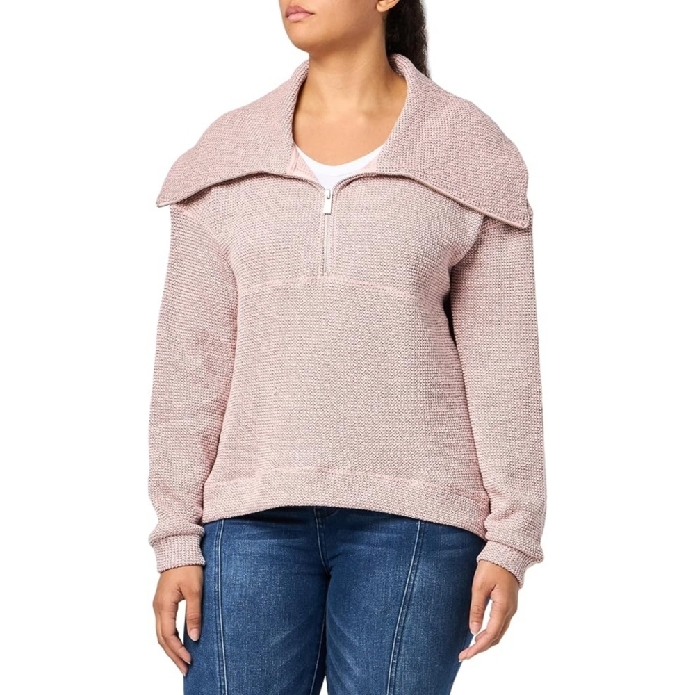 Sweaty Betty Restful Boucle Textured Half Zip Pullover Size 4